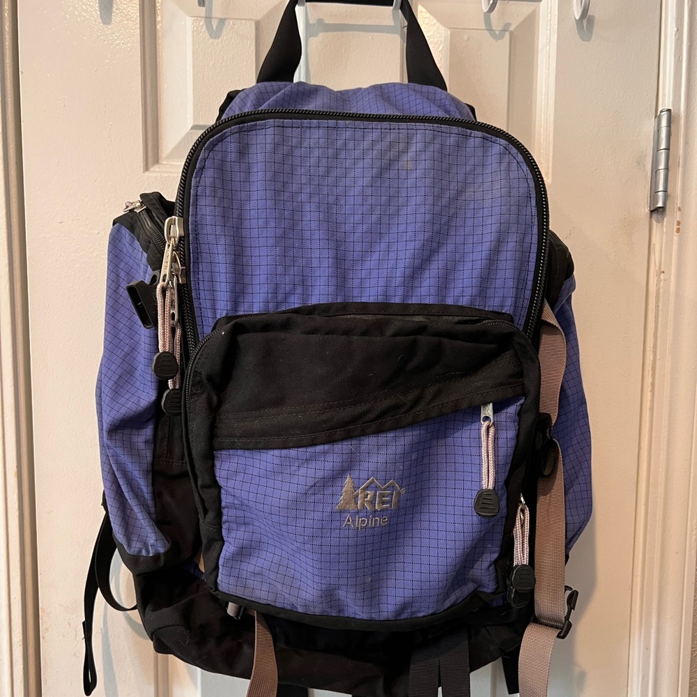 REI Blue Alpine Hiking Backpack 24”L 18” H